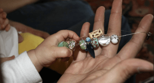 Everyone chose a bead and made a wish for Willa.